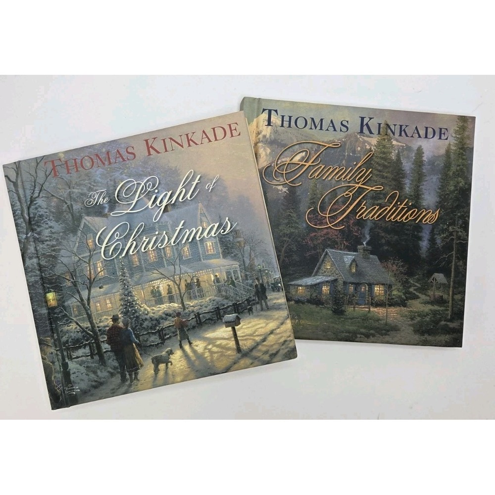 The Light of Christmas & Family Traditions By Thomas Kinkade, Set‎ Of 2